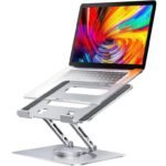 PLIXIO Adjustable Laptop Stand with 360° Rotating Base Tabletop