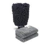 SOFTSPUN Microfiber Chenille Cleaning Glove & Cleaning Wipe Set – 3 Pcs
